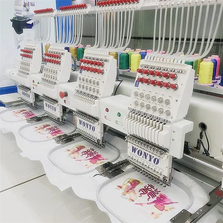 Wonyo Embroidery Machines 4 Head Japan Made For Logo T Shirt Embroidery