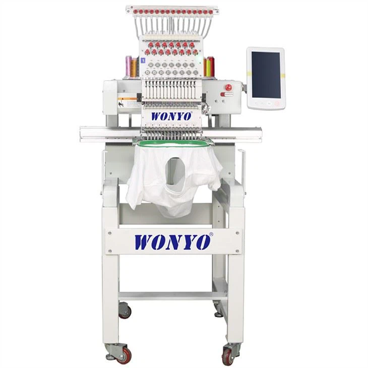 Tubular Single Head Wanyang Commerical Embroidery Machine For Shirt Cap Flat Embroidery in China